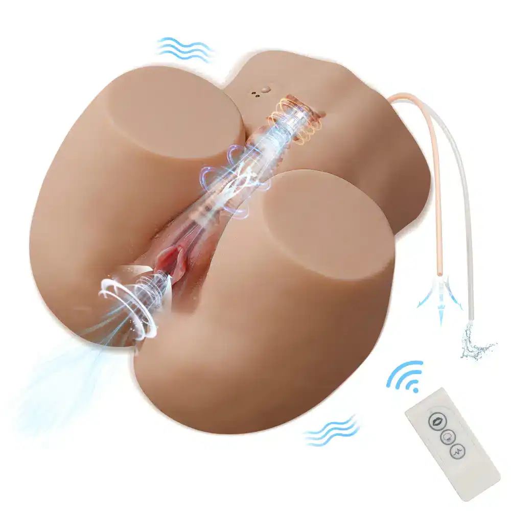 Modello di addestramento medico con sensori e telecomando.